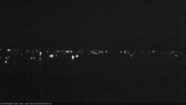 Lake Travis webcam, March 8, 2018 11:30 PM CT