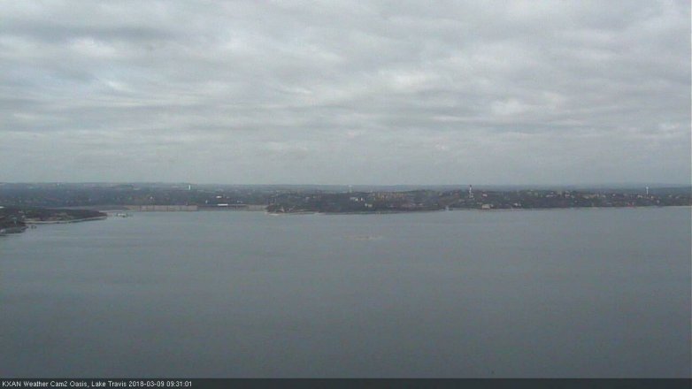 Lake Travis webcam, March 9, 2018 9:00 AM CT