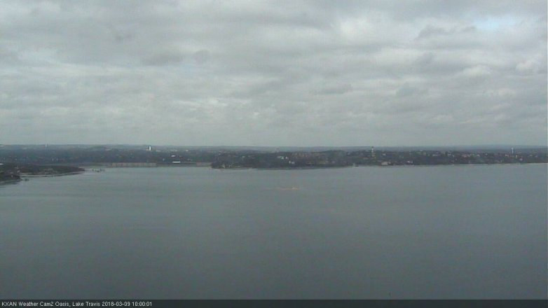Lake Travis webcam, March 9, 2018 9:05 AM CT