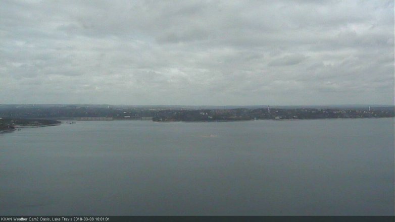 Lake Travis webcam, March 9, 2018 9:10 AM CT