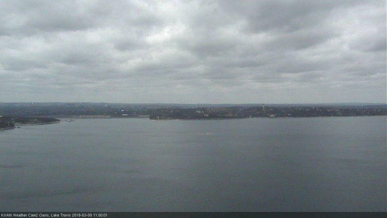 Lake Travis webcam, March 9, 2018 10:05 AM CT