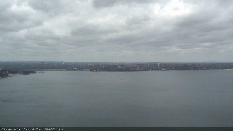 Lake Travis webcam, March 9, 2018 10:10 AM CT