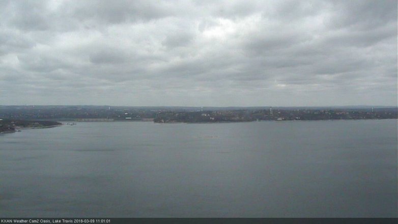 Lake Travis webcam, March 9, 2018 10:25 AM CT