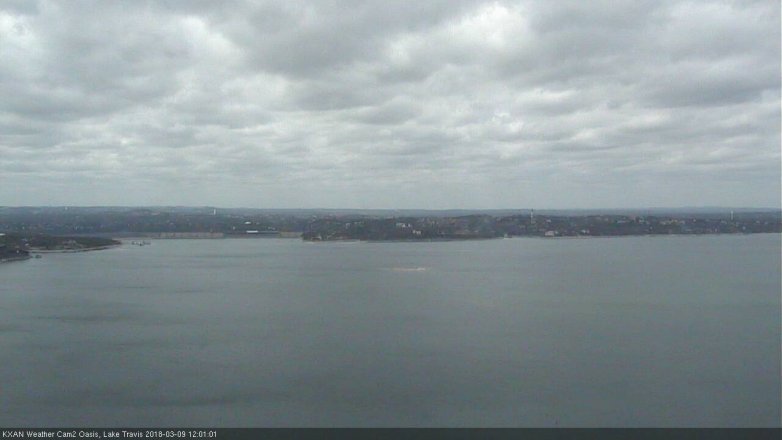 Lake Travis webcam, March 9, 2018 11:10 AM CT