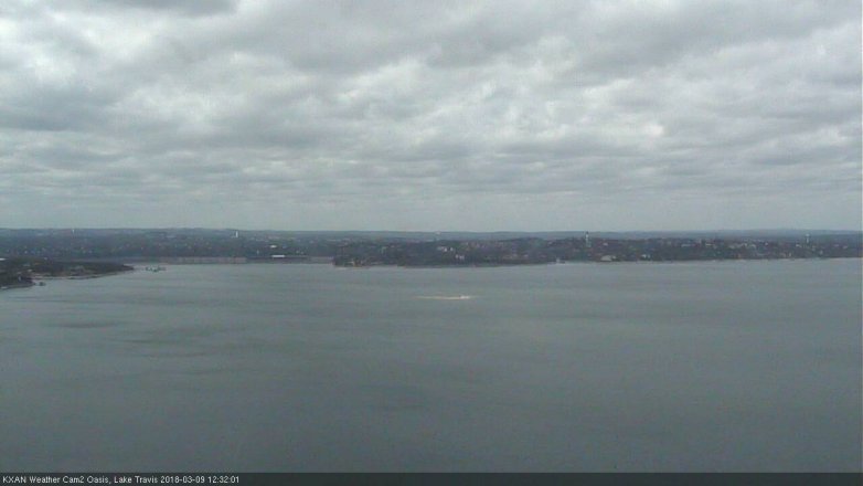 Lake Travis webcam, March 9, 2018 11:45 AM CT