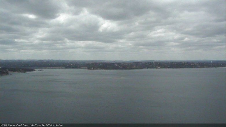 Lake Travis webcam, March 9, 2018 12:10 PM CT