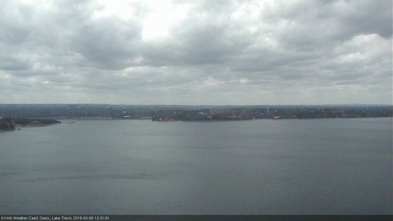 Lake Travis webcam, March 9, 2018 12:55 PM CT