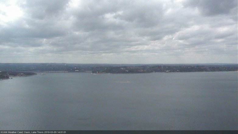 Lake Travis webcam, March 9, 2018 1:20 PM CT