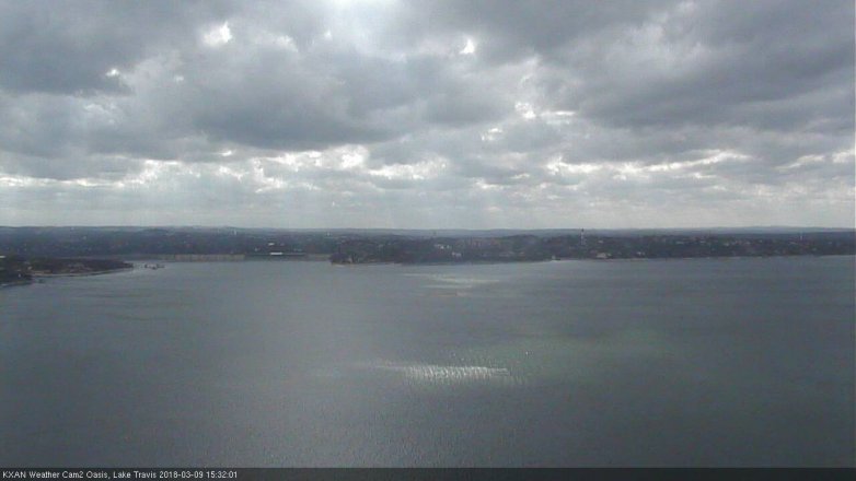 Lake Travis webcam, March 9, 2018 2:35 PM CT