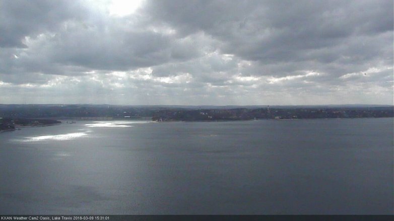 Lake Travis webcam, March 9, 2018 3:00 PM CT