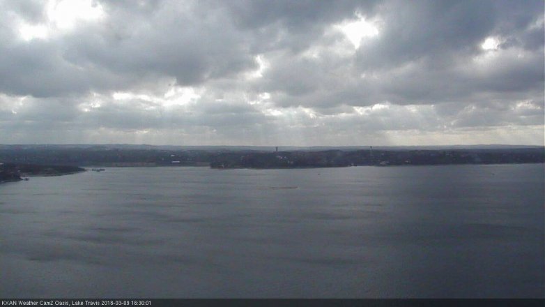 Lake Travis webcam, March 9, 2018 3:35 PM CT