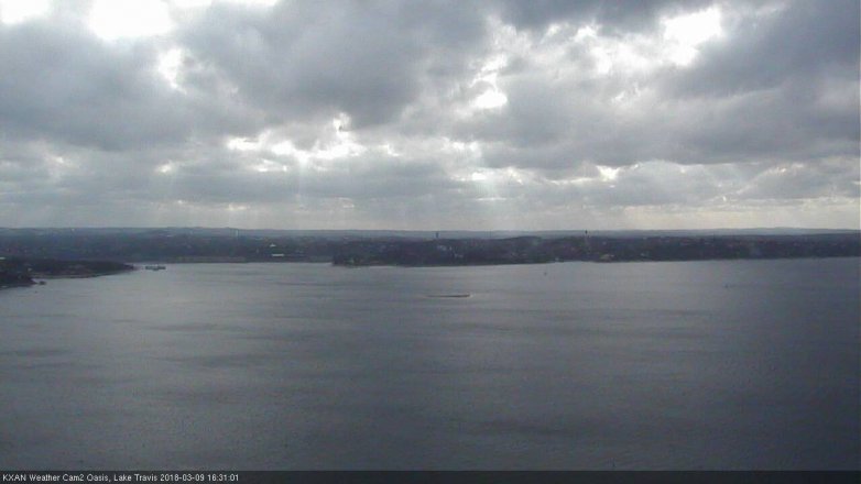 Lake Travis webcam, March 9, 2018 4:00 PM CT