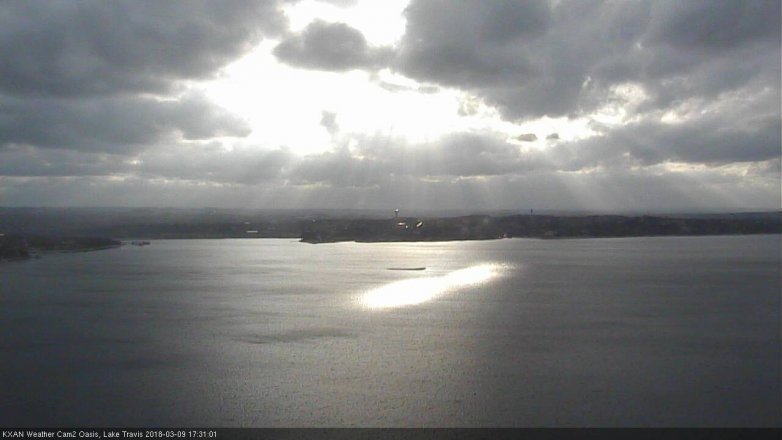 Lake Travis webcam, March 9, 2018 4:50 PM CT