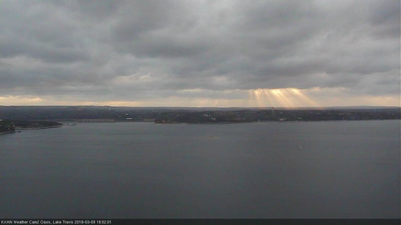 Lake Travis webcam, March 9, 2018 5:30 PM CT