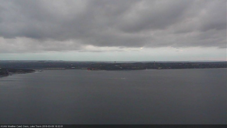 Lake Travis webcam, March 9, 2018 5:55 PM CT