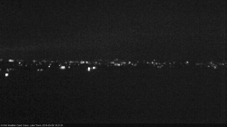 Lake Travis webcam, March 9, 2018 6:40 PM CT