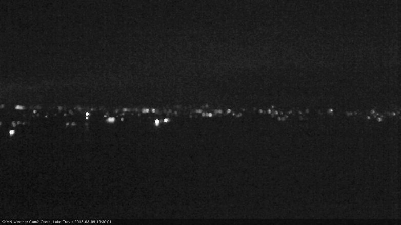 Lake Travis webcam, March 9, 2018 6:50 PM CT