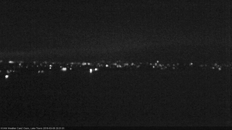 Lake Travis webcam, March 9, 2018 7:40 PM CT
