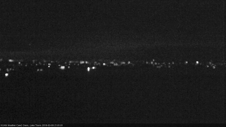 Lake Travis webcam, March 9, 2018 8:30 PM CT