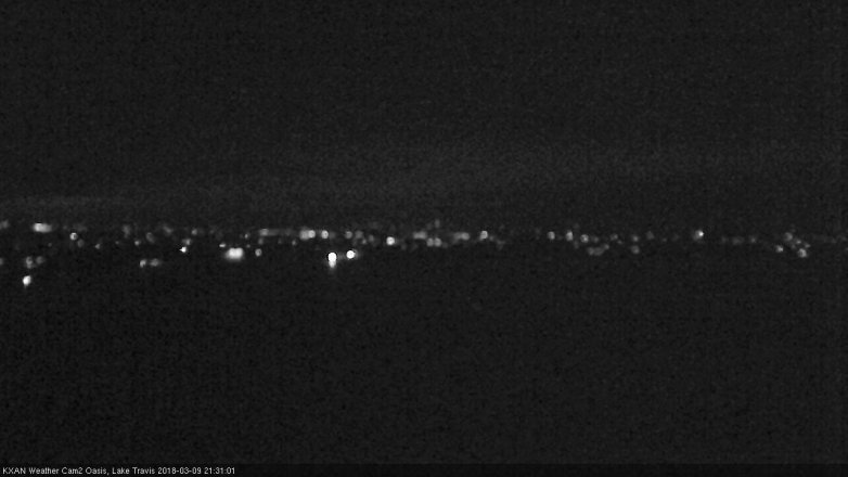 Lake Travis webcam, March 9, 2018 9:00 PM CT