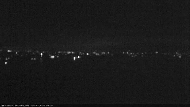 Lake Travis webcam, March 9, 2018 9:20 PM CT