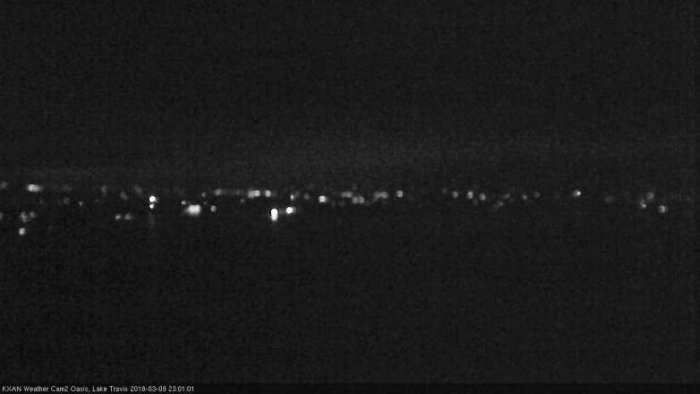 Lake Travis webcam, March 9, 2018 10:25 PM CT