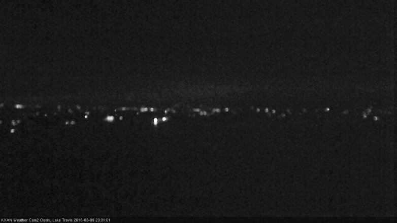 Lake Travis webcam, March 9, 2018 10:40 PM CT