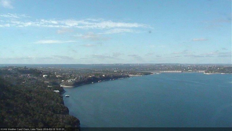 Lake Travis webcam, March 10, 2018 9:05 AM CT