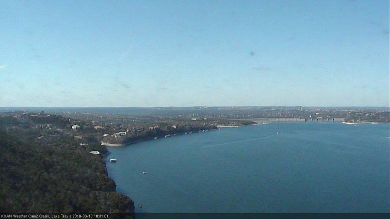 Lake Travis webcam, March 10, 2018 9:40 AM CT