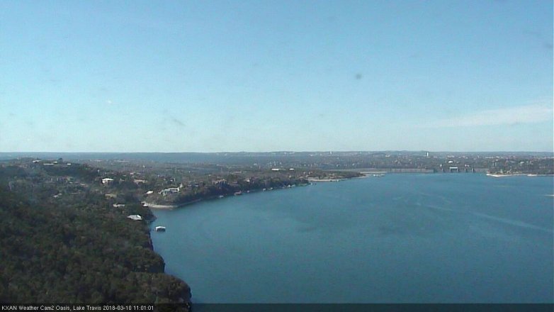 Lake Travis webcam, March 10, 2018 10:10 AM CT