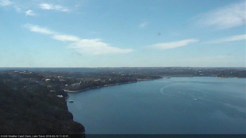 Lake Travis webcam, March 10, 2018 10:35 AM CT