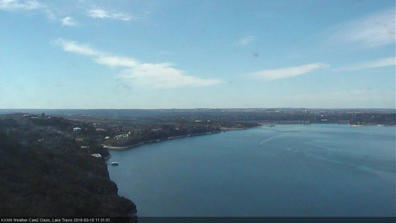 Lake Travis webcam, March 10, 2018 11:00 AM CT