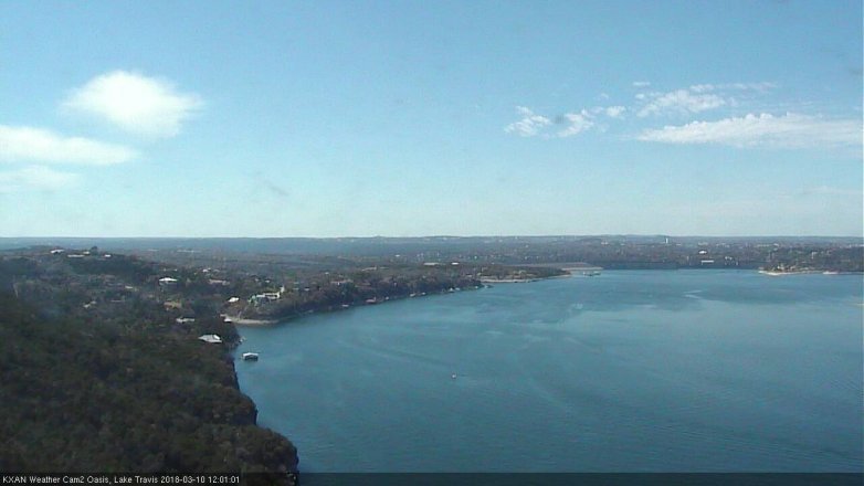 Lake Travis webcam, March 10, 2018 11:15 AM CT