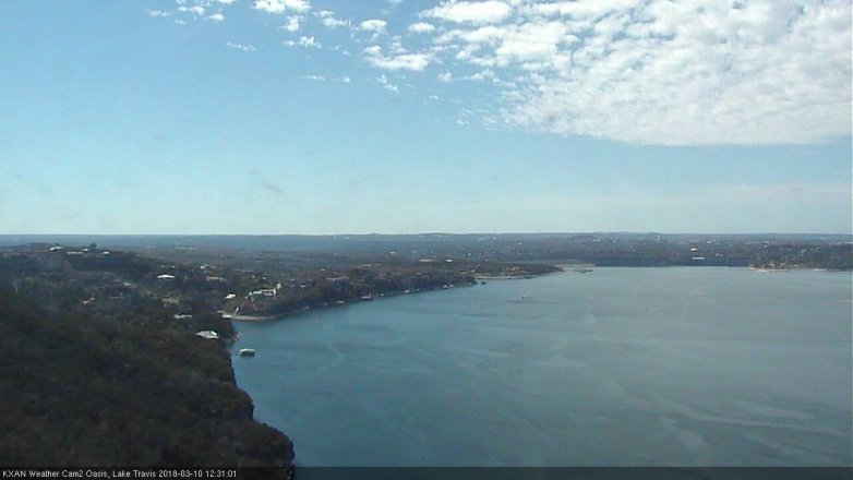 Lake Travis webcam, March 10, 2018 11:45 AM CT
