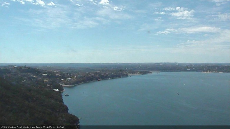 Lake Travis webcam, March 10, 2018 12:05 PM CT