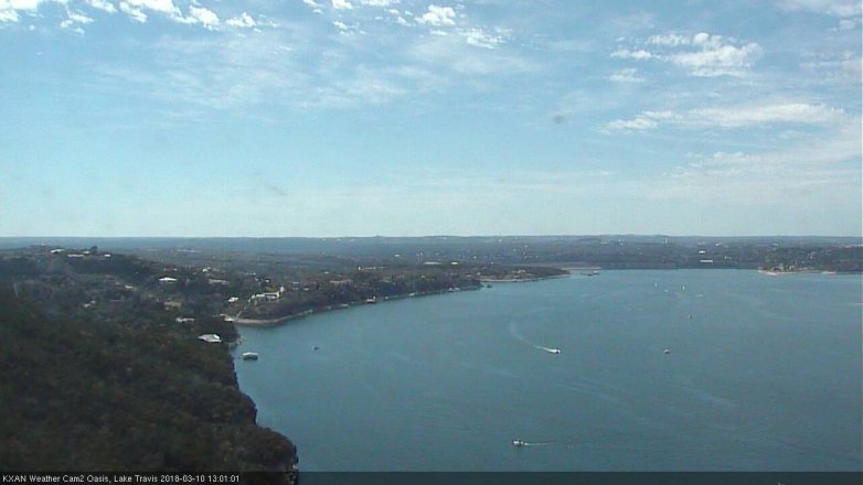 Lake Travis webcam, March 10, 2018 12:15 PM CT