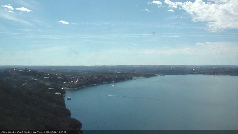 Lake Travis webcam, March 10, 2018 12:35 PM CT