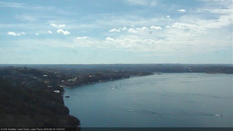 Lake Travis webcam, March 10, 2018 1:05 PM CT