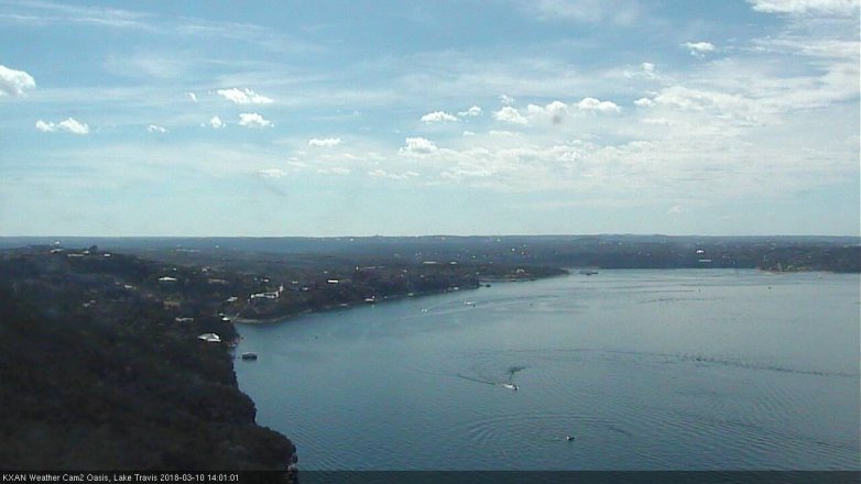 Lake Travis webcam, March 10, 2018 1:25 PM CT