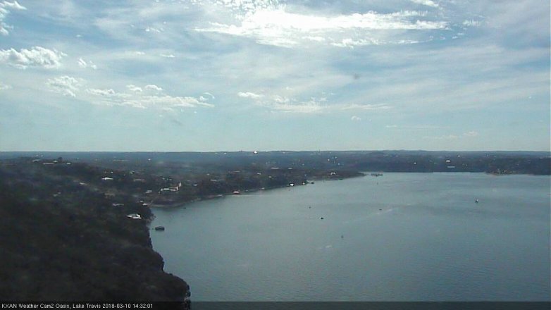 Lake Travis webcam, March 10, 2018 1:40 PM CT