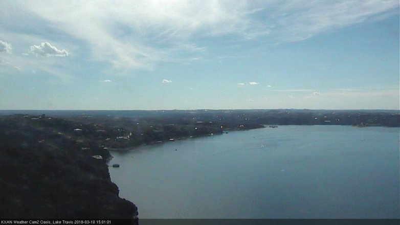 Lake Travis webcam, March 10, 2018 2:30 PM CT