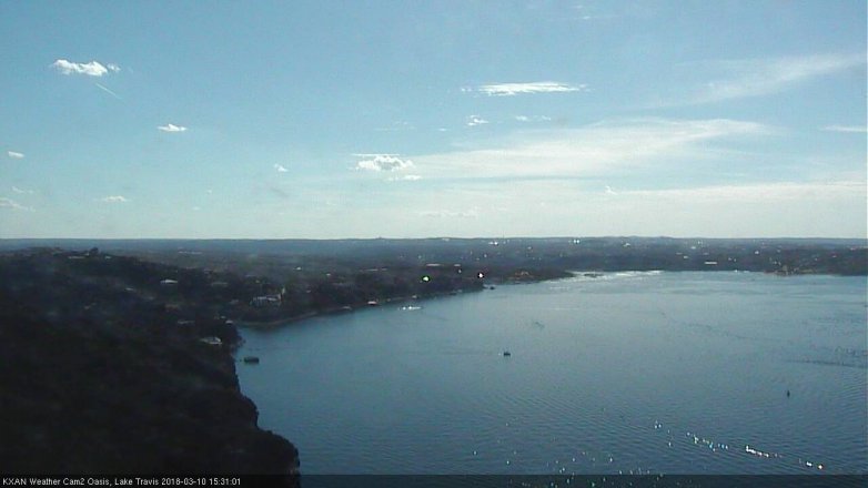 Lake Travis webcam, March 10, 2018 2:50 PM CT