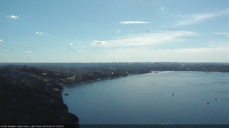 Lake Travis webcam, March 10, 2018 3:00 PM CT