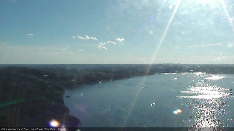 Lake Travis webcam, March 10, 2018 3:45 PM CT
