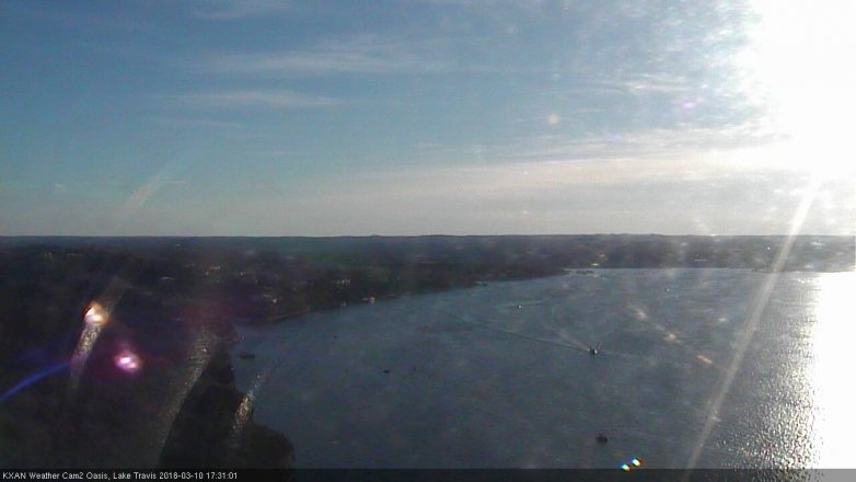 Lake Travis webcam, March 10, 2018 4:55 PM CT