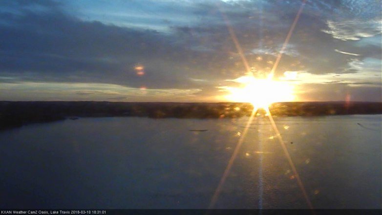 Lake Travis webcam, March 10, 2018 5:45 PM CT