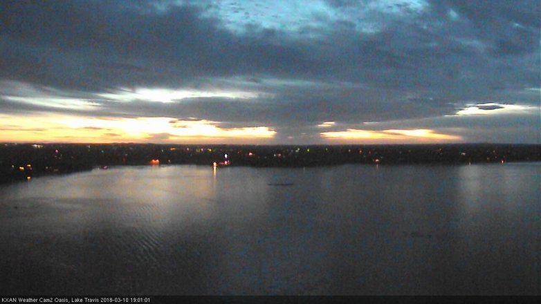 Lake Travis webcam, March 10, 2018 6:05 PM CT