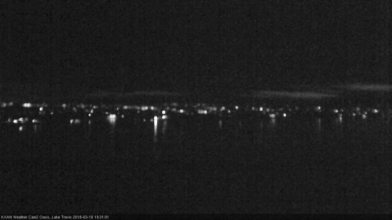 Lake Travis webcam, March 10, 2018 6:55 PM CT