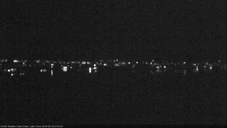 Lake Travis webcam, March 10, 2018 8:30 PM CT