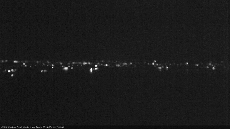 Lake Travis webcam, March 10, 2018 9:20 PM CT